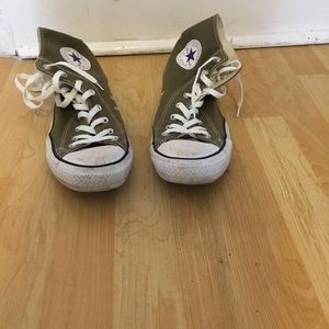 🍂 Olive Green Converse High Tops